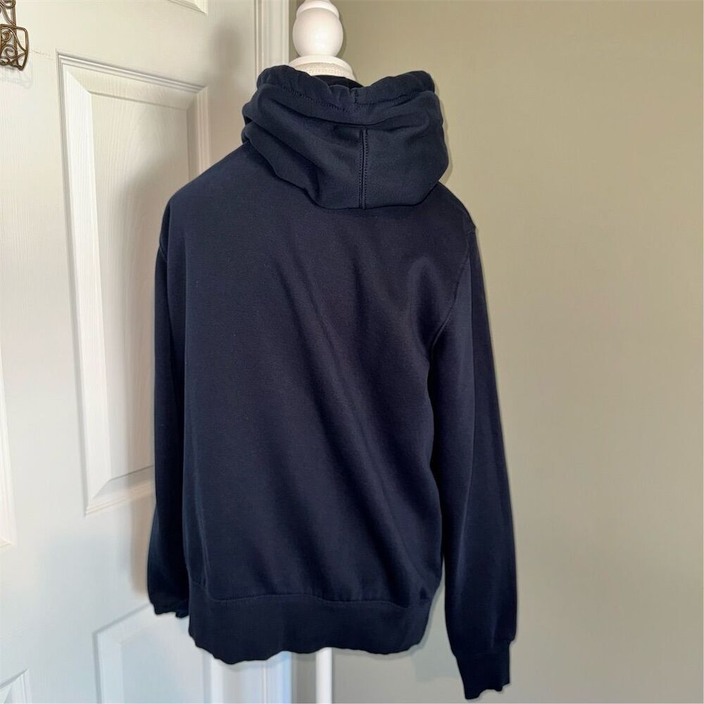 Tommy Hilfiger Women’s Hooded Zip-Up Logo Jacket Size L Deep Navy Blue Unisex - Picture 4 of 13